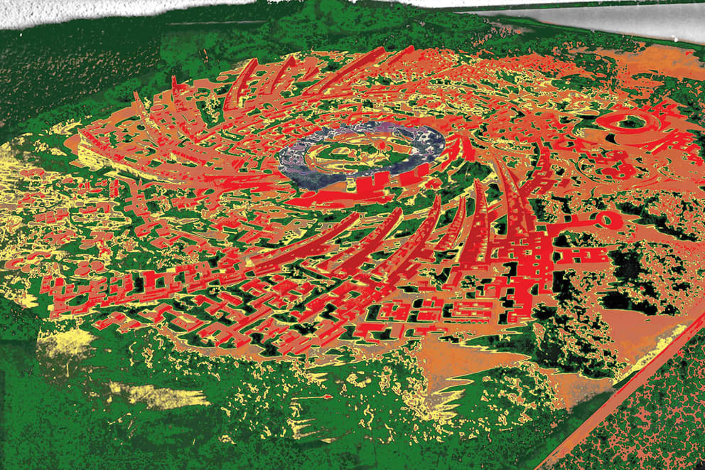Visualization of the Galaxy Plan’s urban heat island effect