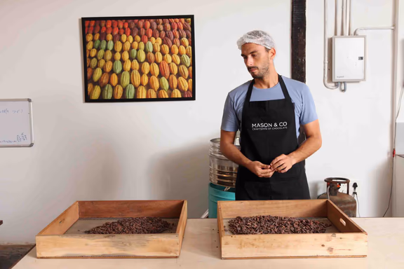 Fabien at work in Mason & Co