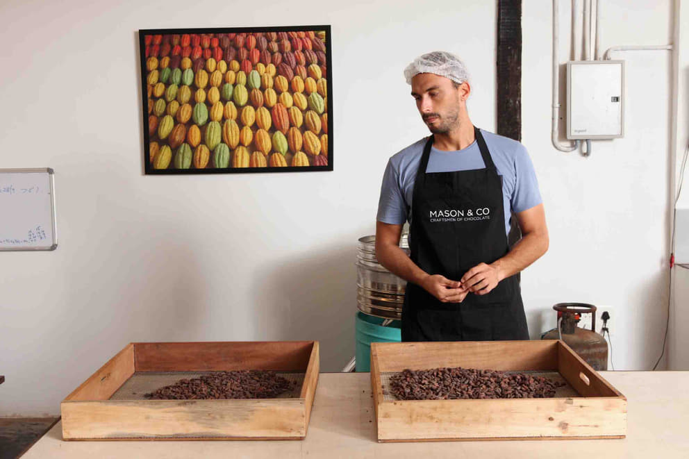 Fabien at work in Mason & Co