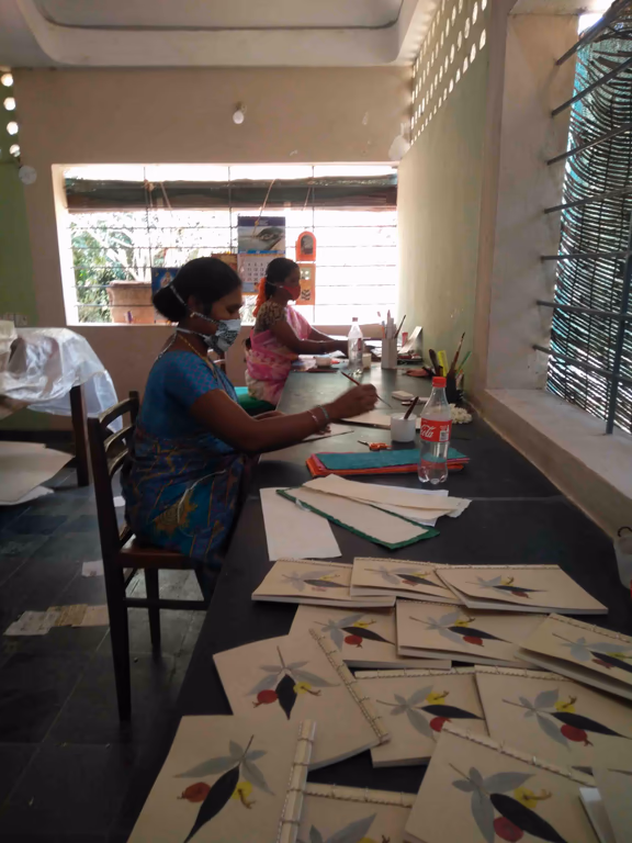 Ladies at work at Shradhanjali