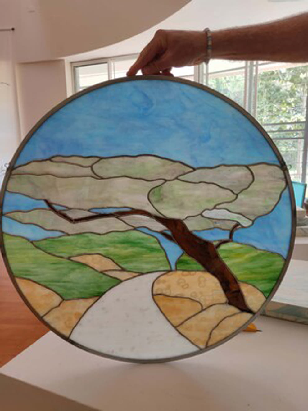 Pathway to Glory, stained glass work by Robert l'Heureux, dia - 60
