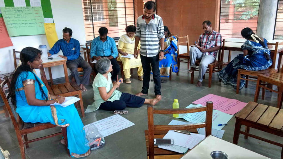 A teacher development workshop in progress