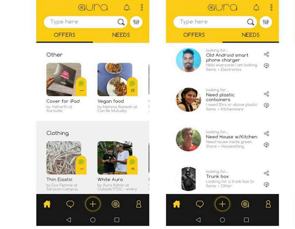 Aura app screenshots