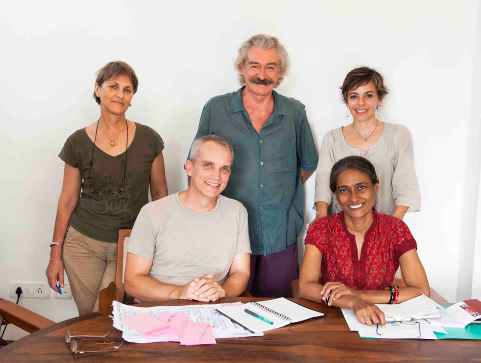 From left, Fabienne, Dave, Marco, Krishna (seated) and Mariana