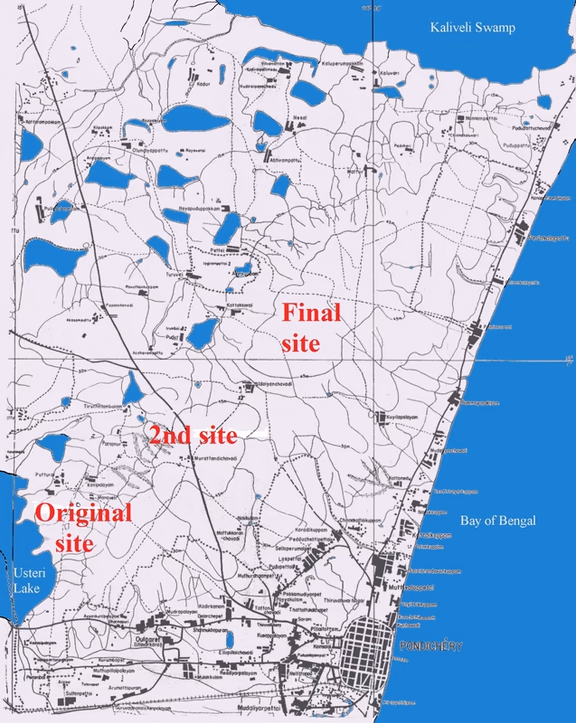 Shifting Auroville: the three sites