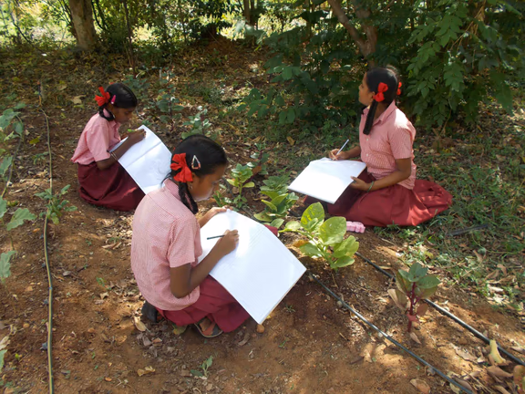 Students at Buddha Garden