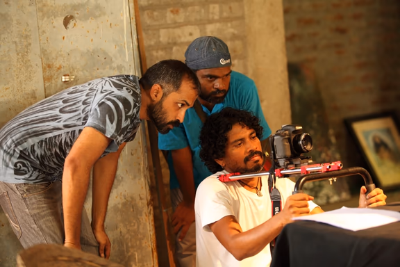 'Full Stop' CO-directors Raghu and Yatra Srinivassan, and cameraman Mohandas