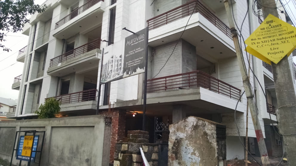 1 A housing block development in Dehradun, north India, bearing the name ‘Auroville’