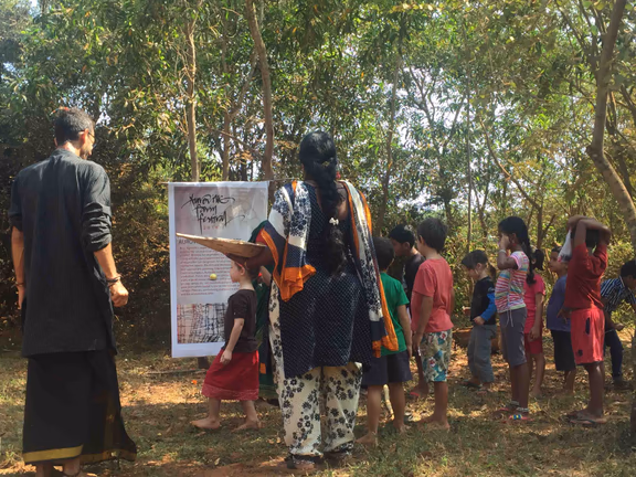 Children from Nandanam Kindergarten at the Farm Festival