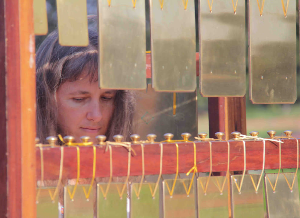Vera playing the Russian Singing Bells