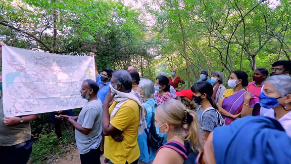 A still from the video shot during the Crown walk
