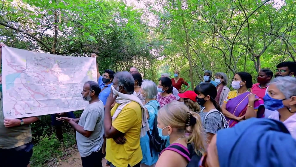 A still from the video shot during the Crown walk