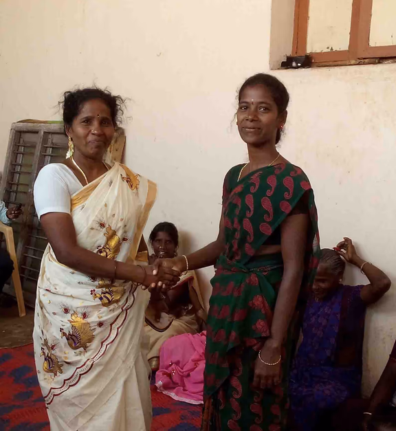 A handshake transcends caste