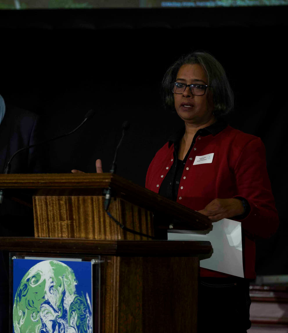 Suhasini at her acceptance speech