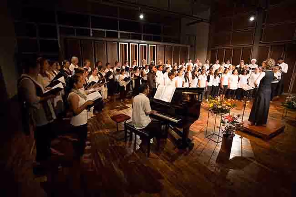 The Auroville choirs performance at the MKV Hall, Chennai