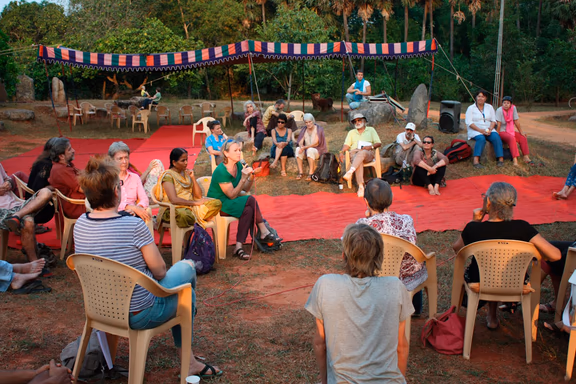 The general meeting organised by Auroville’s Residents’ Assembly Service was held in Mahalakshmi Park