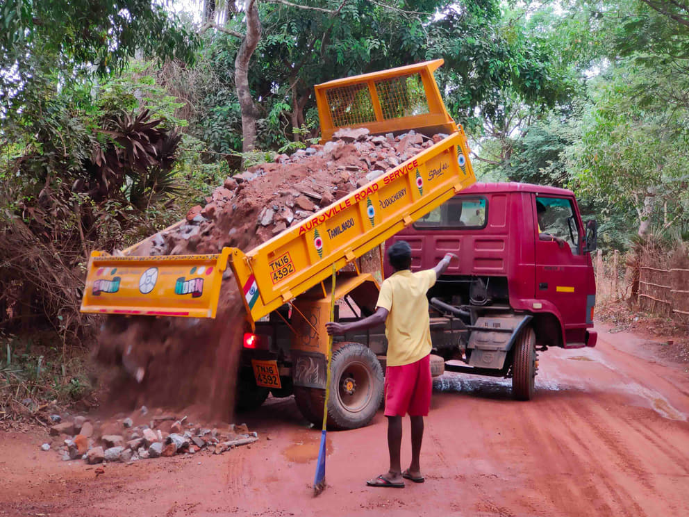 1 The Road Service at work on the road near Certitude