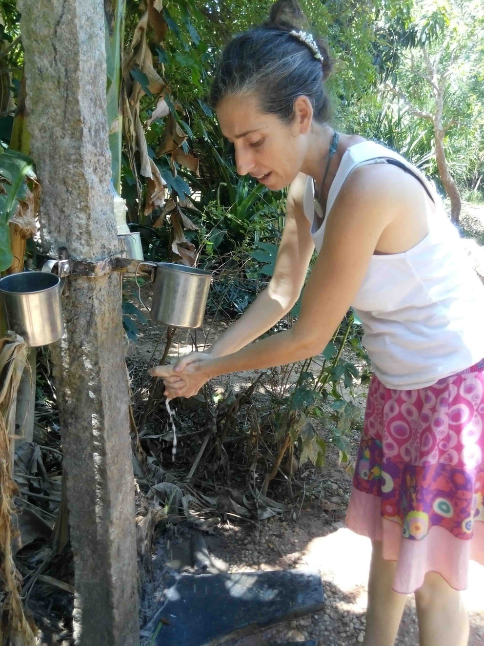 Yorit demonstrates a water station