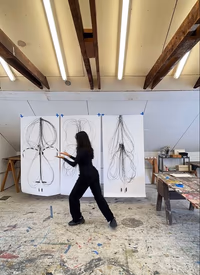 The artist at work