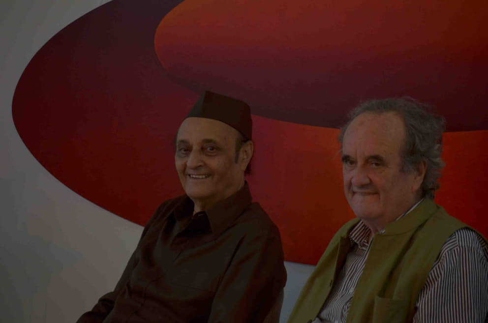 With Sir Mark Tully at the Auroville Festival Chennai, March 2015
