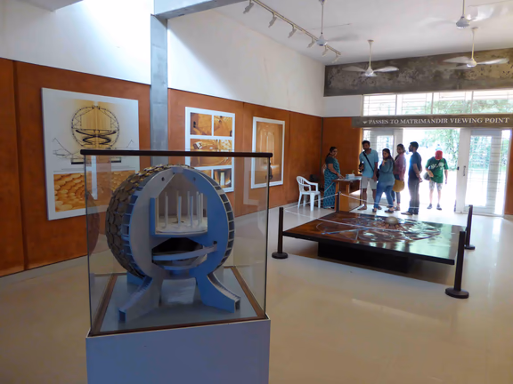 The Matrimandir exhibition at the Visitors Centre