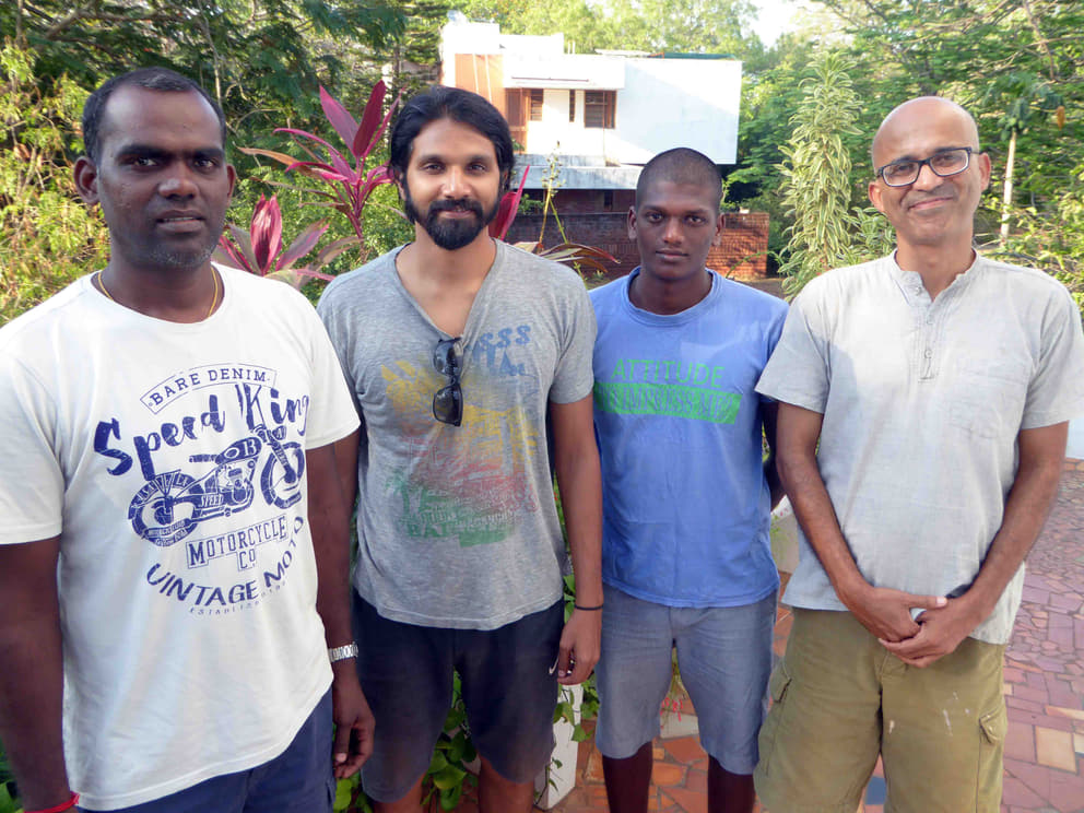 From left: Raju, Vijay, Krishna and Min
