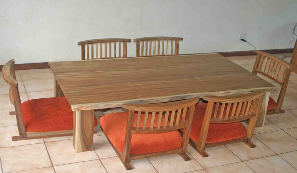 Low Dining Table with chairs