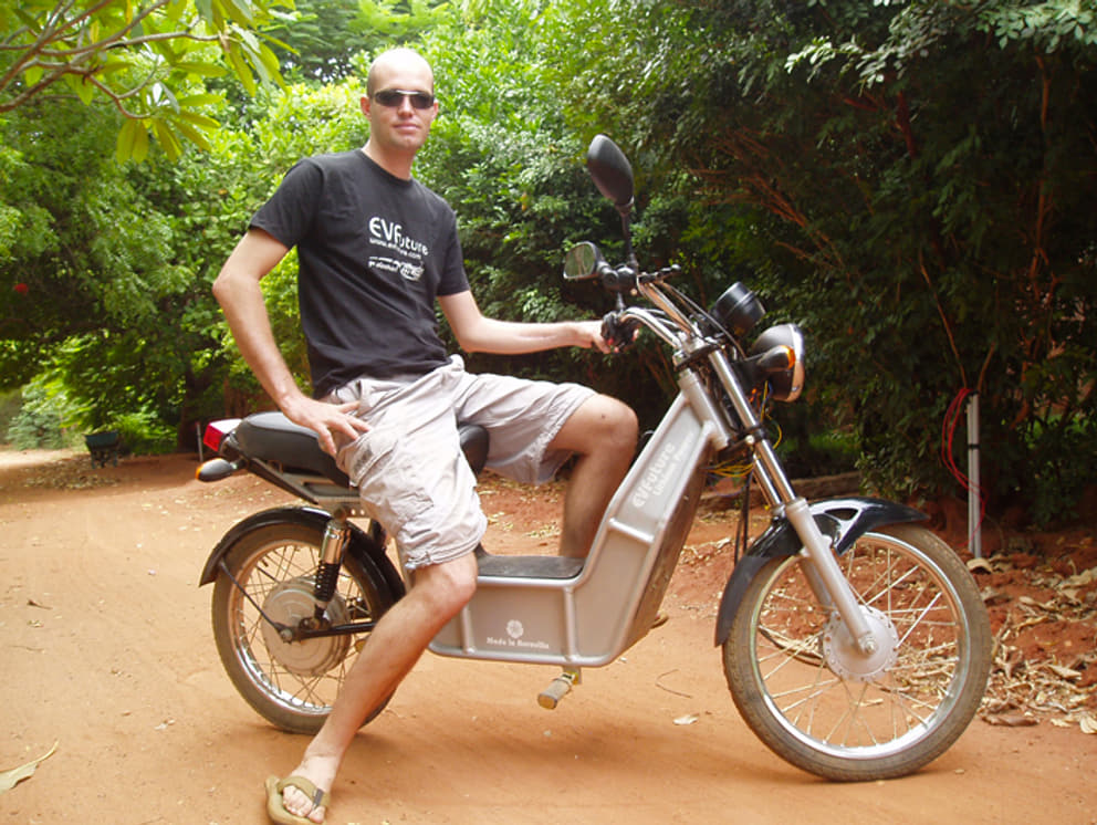 The Humvee, Auroville’s own electric motorbike