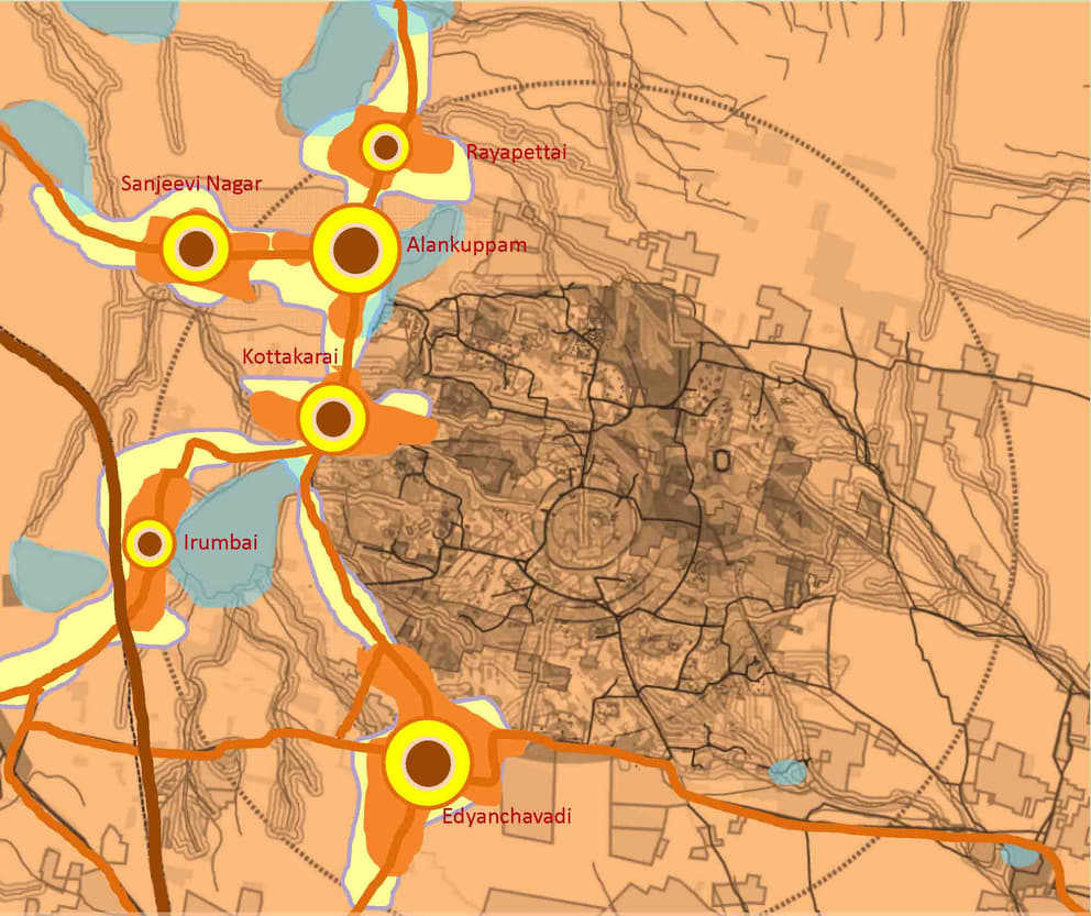 The Green Belt of the Auroville Master Plan has six villages which together have a population six times larger than that of Auroville