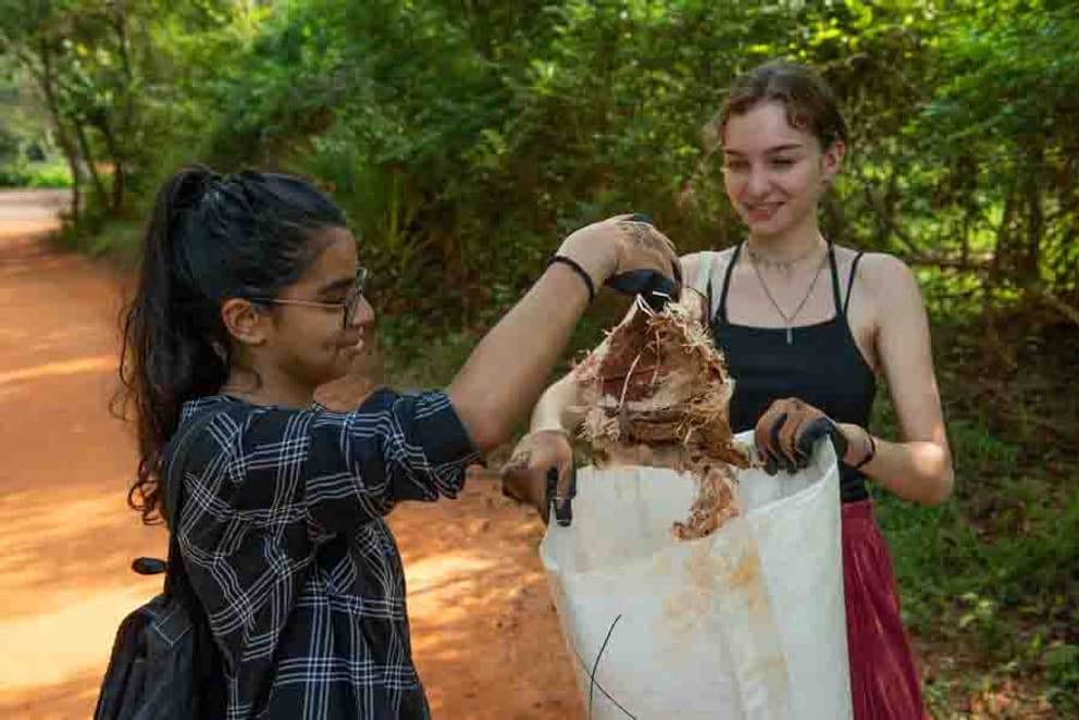 Collecting a decaying bag
