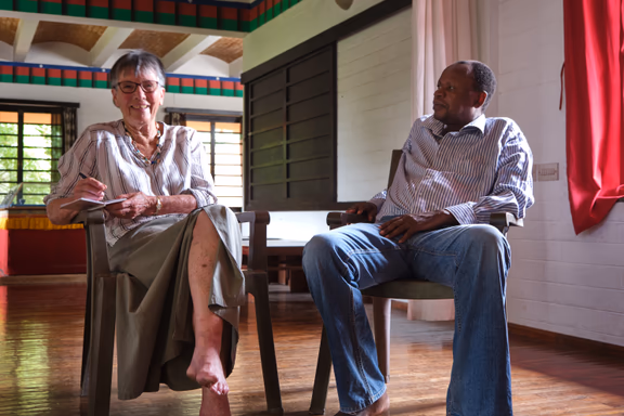 Ginn Fourie and Letlapa Mphahlele