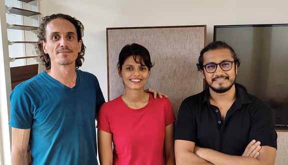 1 From left: Martin, Hita, Sudheer