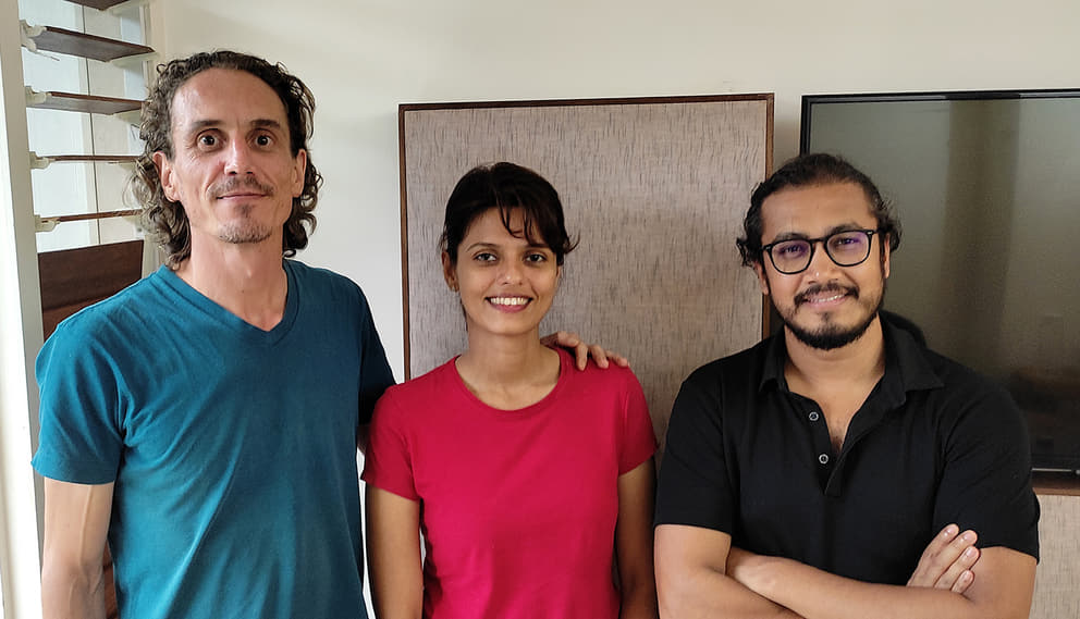 1 From left: Martin, Hita, Sudheer