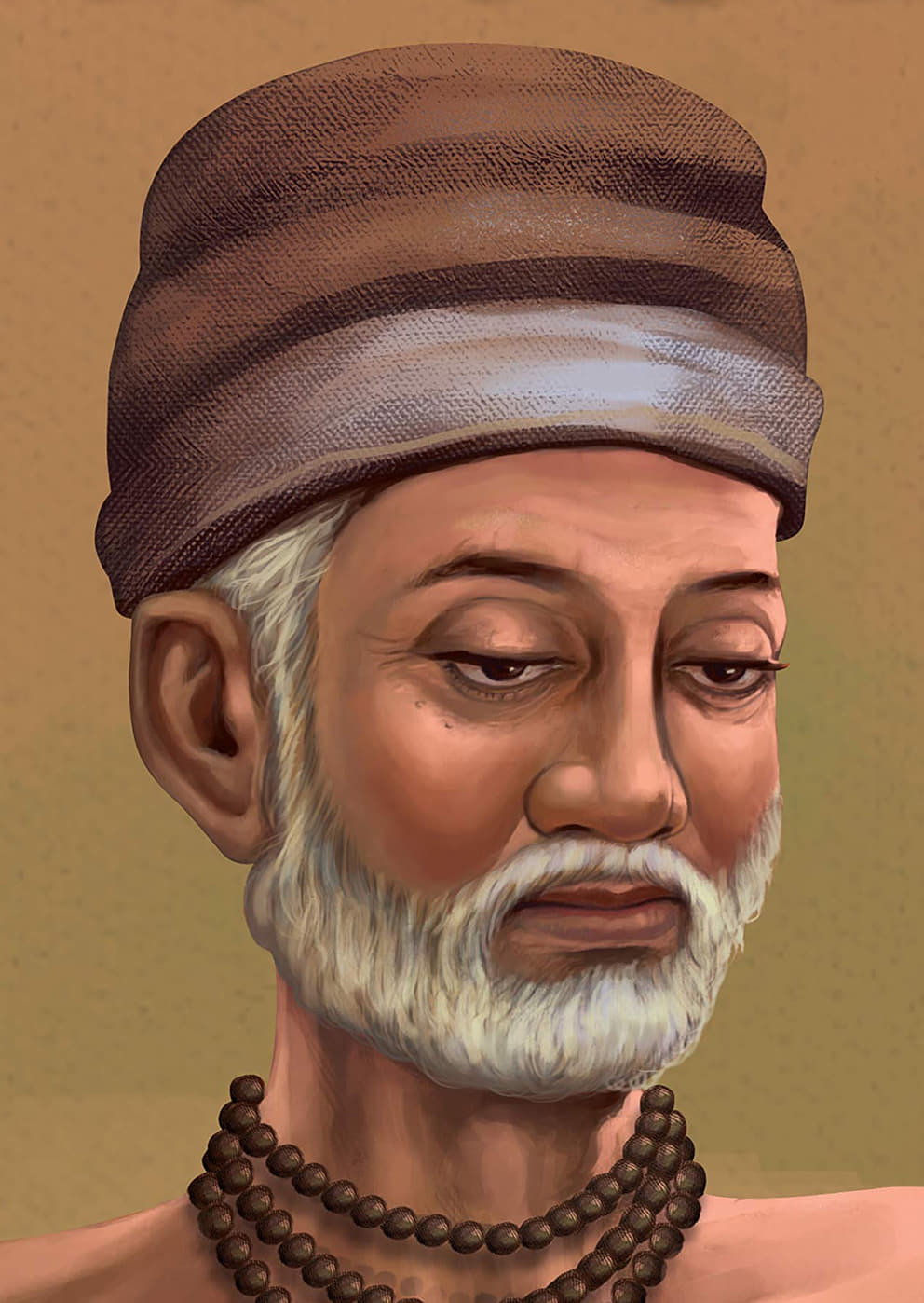 Contemporary rendering of Kabir’s portrait