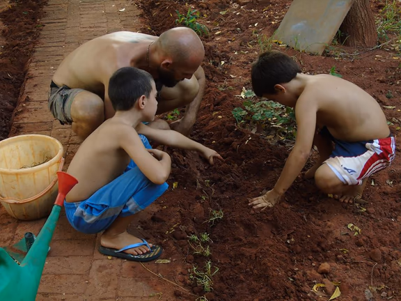 Krishna teaching farming