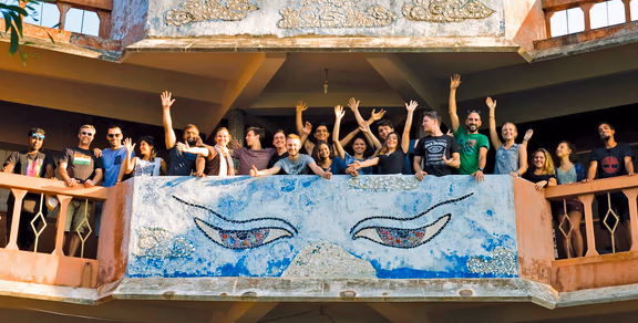 Caretakers and residents celebrating Kailash 15th anniversary in September 2016