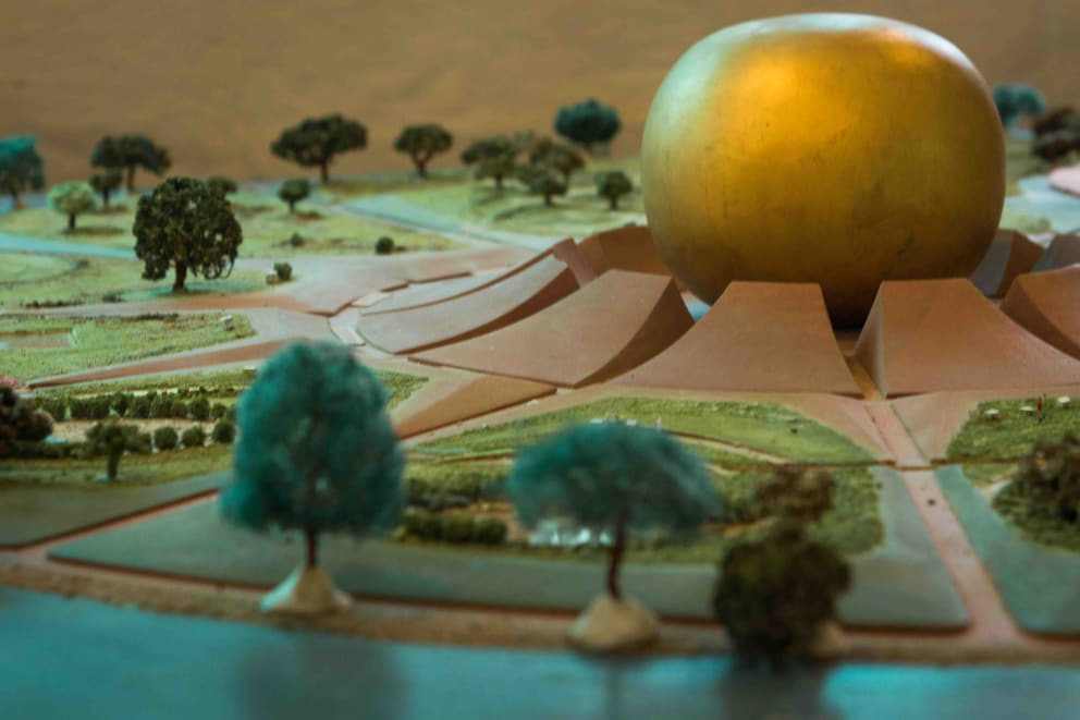 Side view of the model