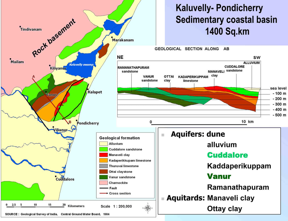 Map of the immediate bioregion of Auroville