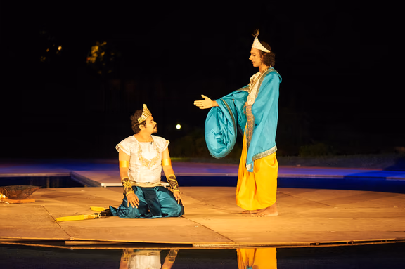 Krishna admonishing Arjuna