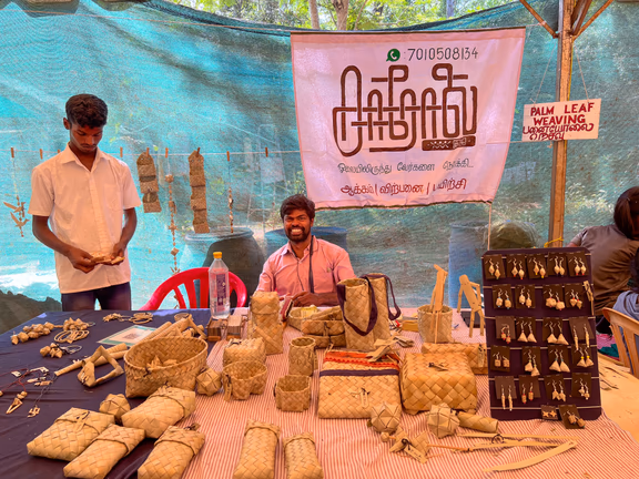 Palm leaf weaving