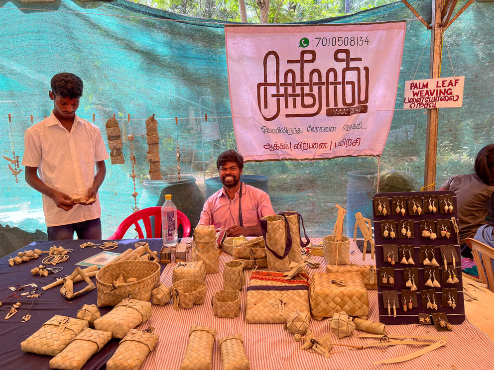 Palm leaf weaving